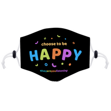 Load image into Gallery viewer, Choose To Be Happy Face Mask with Two Filters Element For Adults