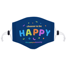 Load image into Gallery viewer, Choose To Be Happy Face Mask with Two Filters Element For Adults