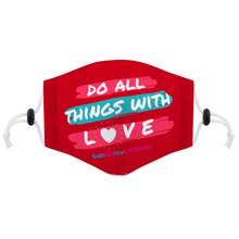 Load image into Gallery viewer, Do All Things With Love Black Face Mask with Two Filters Element