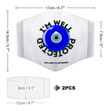Load image into Gallery viewer, I'm Well Protected Face Mask with Two Filters Element for Adults
